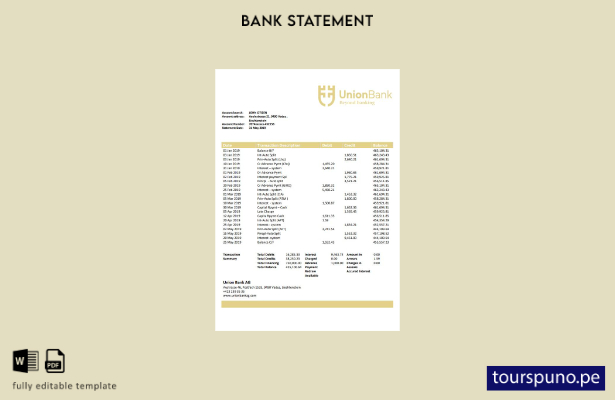 listo para imprimir plantilla de word   extracto de Liechtenstein Union Bank AGb